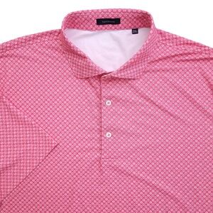 Turtleson Polo Shirt Men 2XL Pink Beer Soda Can Brew Performance Golf
